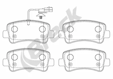 Комплект тормозных колодок, дисковый тормоз BRECK купить